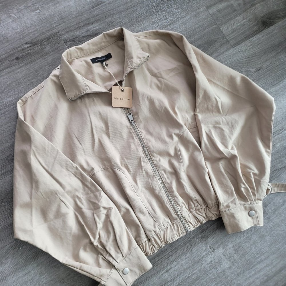 magnolia boutique beige jacket Size L NEW